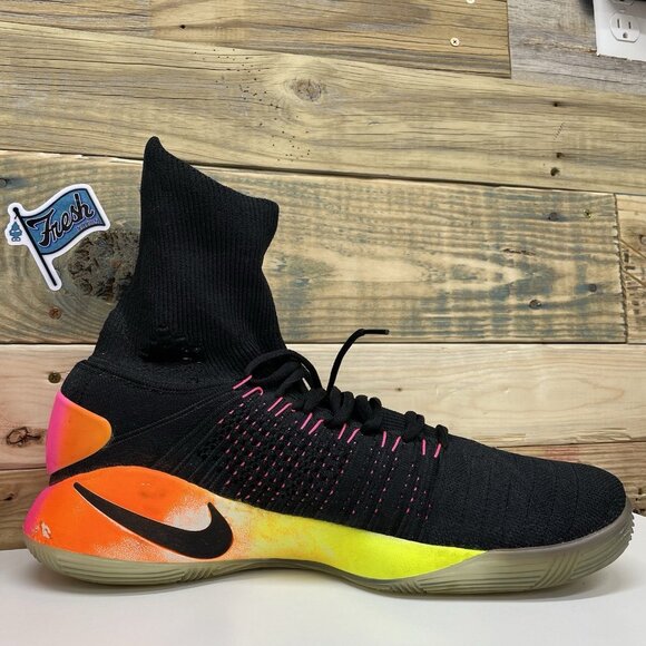 Nike Hyperdunk 2016 Flyknit Unlimited Athletic Shoes Men’s Sz 15 Yellow Gradient main image 4